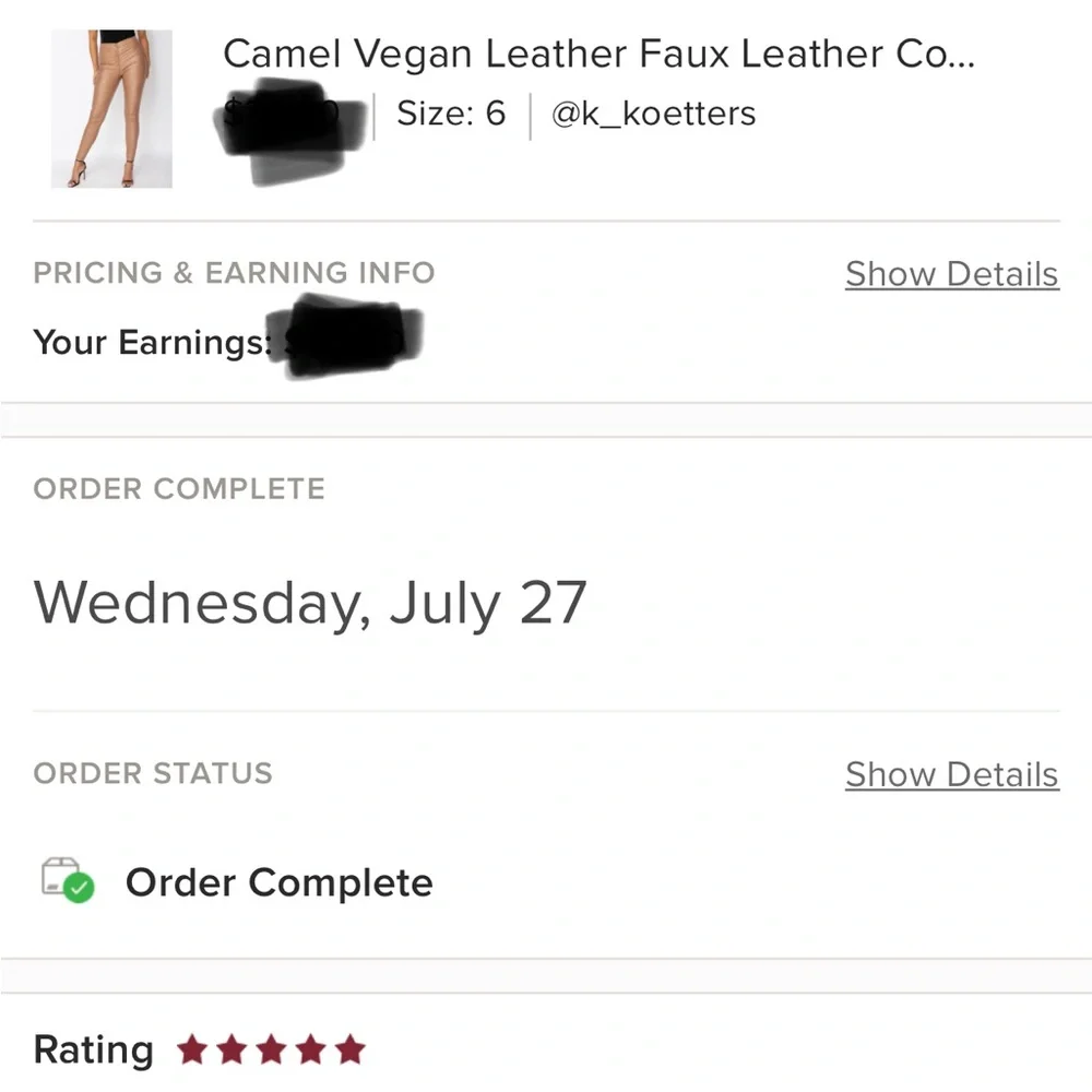 Brown Vegan Leather Faux Leather Coated High Waist Skinny Pants - Picture 3 of 10